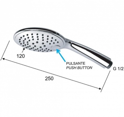Deluxe Remer Hand Shower with 4 Function Jets